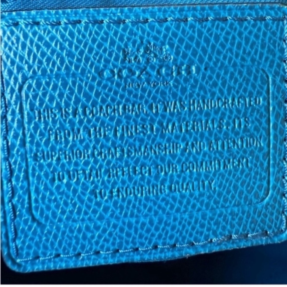 COACH blue tote - Picture 4 of 9